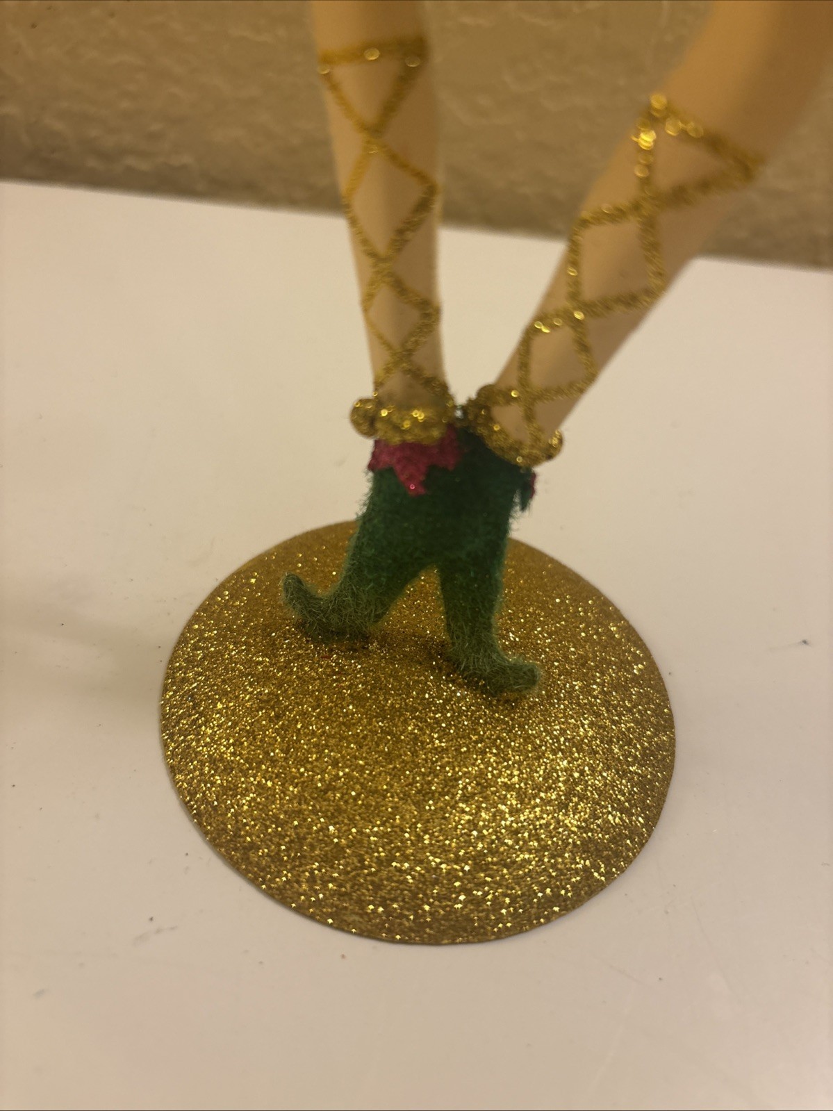 Pier 1 One Rare Celtic St. Patrick's Day Fairy Glitter Metal 11.5" Damage (a80