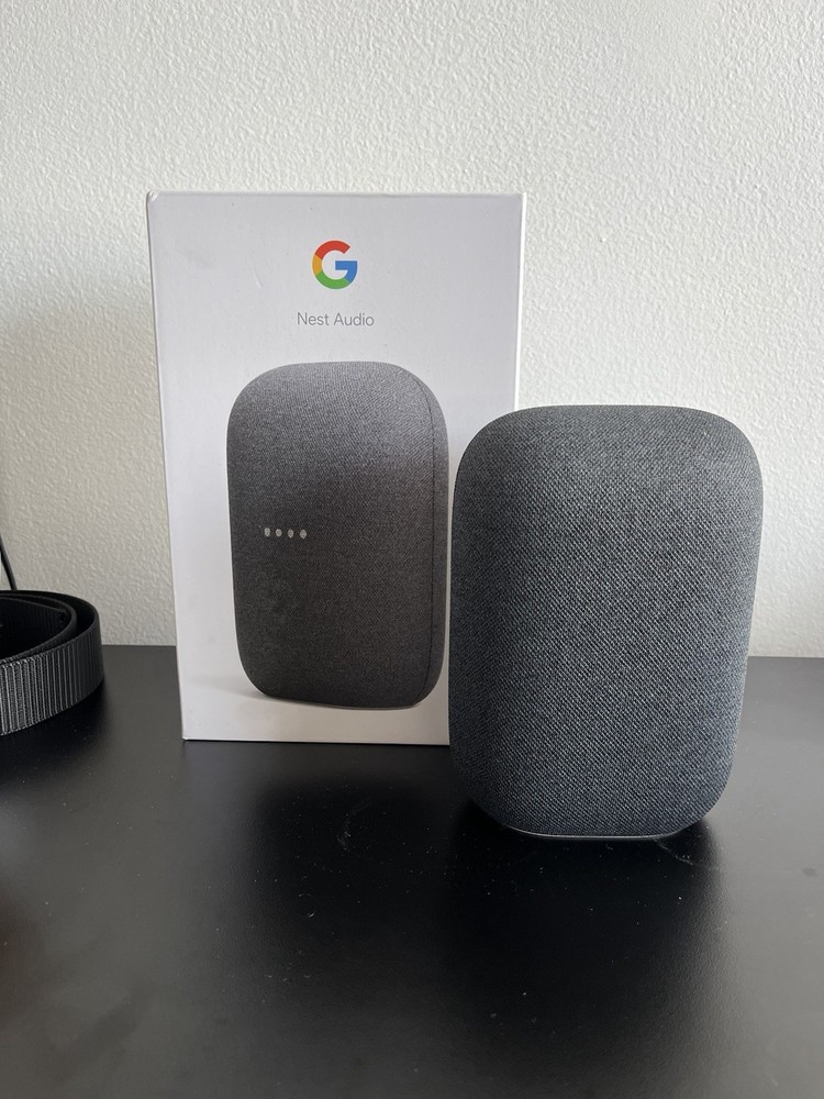 Google Nest Audio Smart Speaker Gray Wireless Voice Search Google Assistant