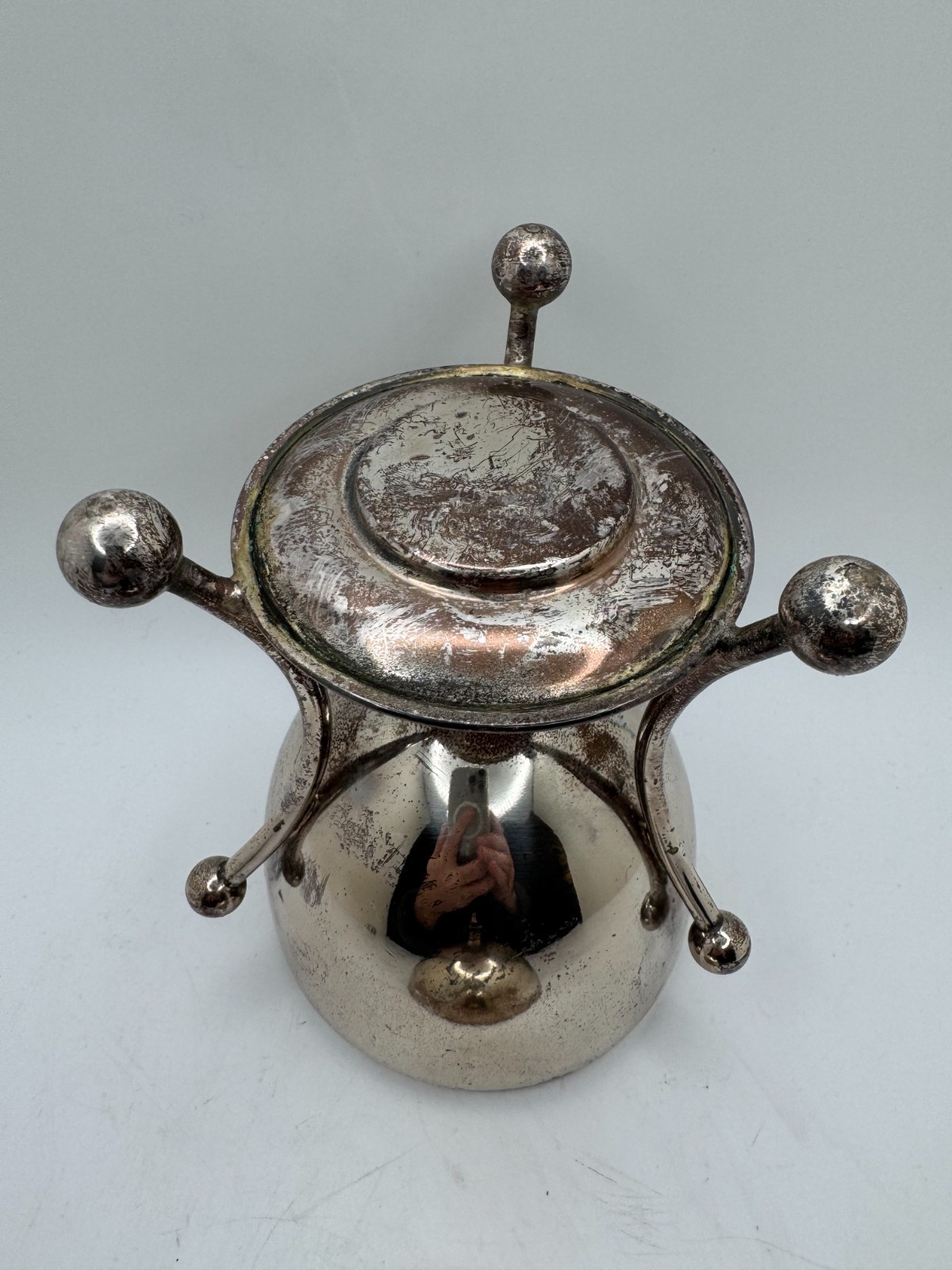 Antique English Silver Plated Egg Coddler, c. 1890-1930, No Egg Holder or Burner
