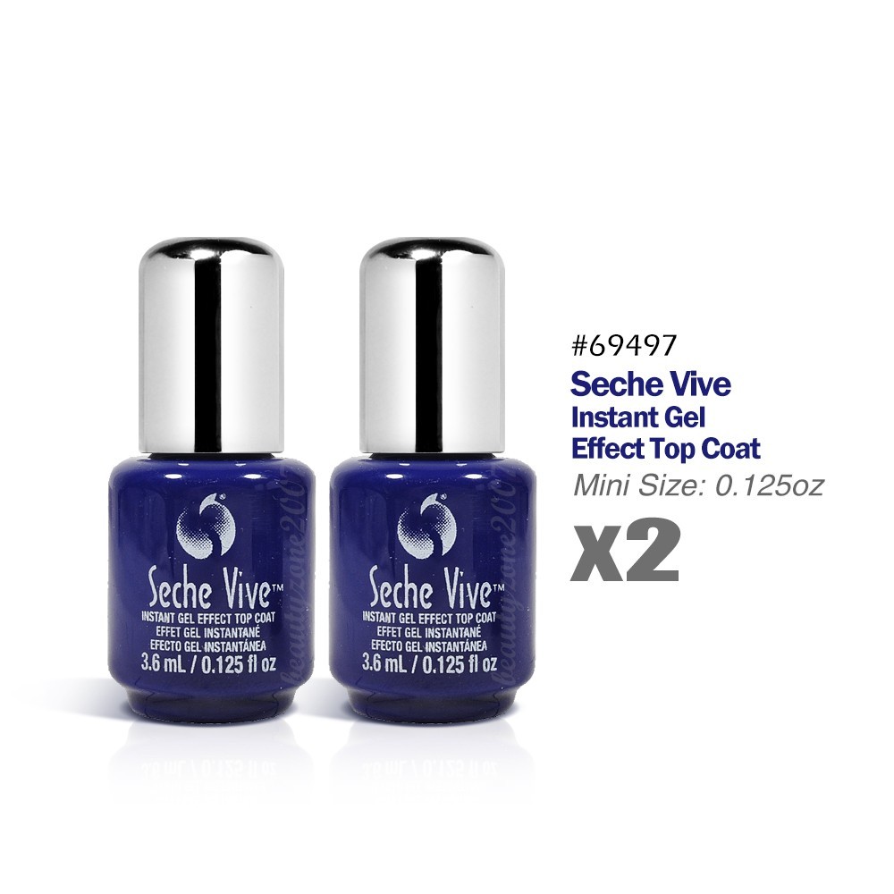 Seche Vive Gel Effect Top Coat 0.125 oz (2 Pack)