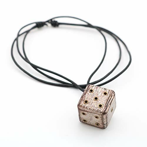Lady Luck Fortuna Wooden Dice Pendant with Adjustable Leather Necklace for Gift