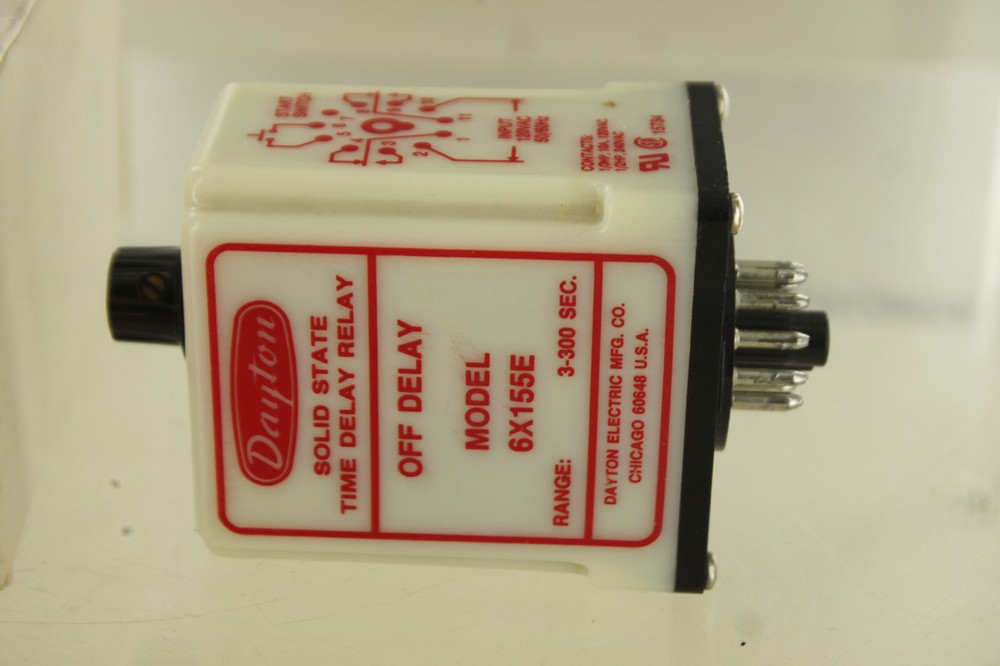 GRAINGER DAYTON 6X155F TIME DELAY RELAY