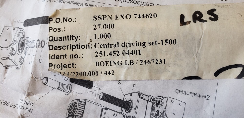 DeMag LRF-CENTRAL DRIVING SET-1500 251.452.04401 ( B2-4A)