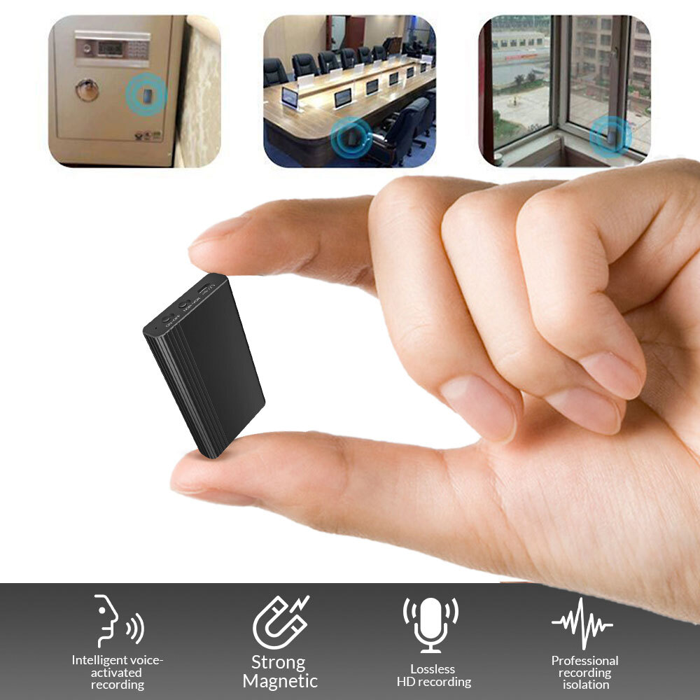 500 Hrs Mini Spy Voice Activated Recorder Digital Audio Magnetic MP3 Player