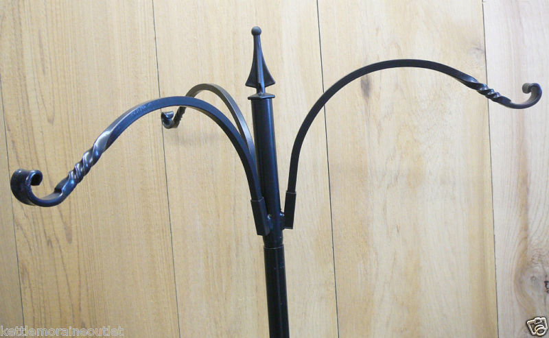Erva Wrought Iron 3 Arm Hanger 12" Reach for Bird Feeders Plants for 1" Pole