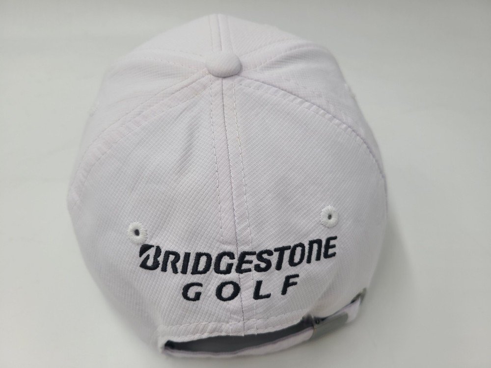 Bridgestone Golf Strapback Adjustable Hat Cap Polyester Men Women White Black