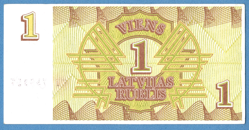 1992 LATVIA 1 RUBLIS P. # 35 UNC 3883