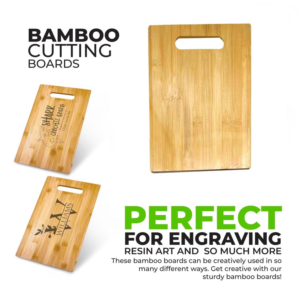 Bamboo Cutting Board | For Customized, Personalized Engraving Purpose | Premi...