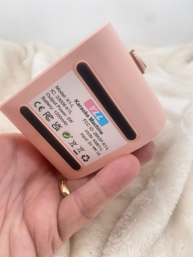 YLL Mini Karaoke Machine Portable Bluetooth Karaoke Speaker Pink