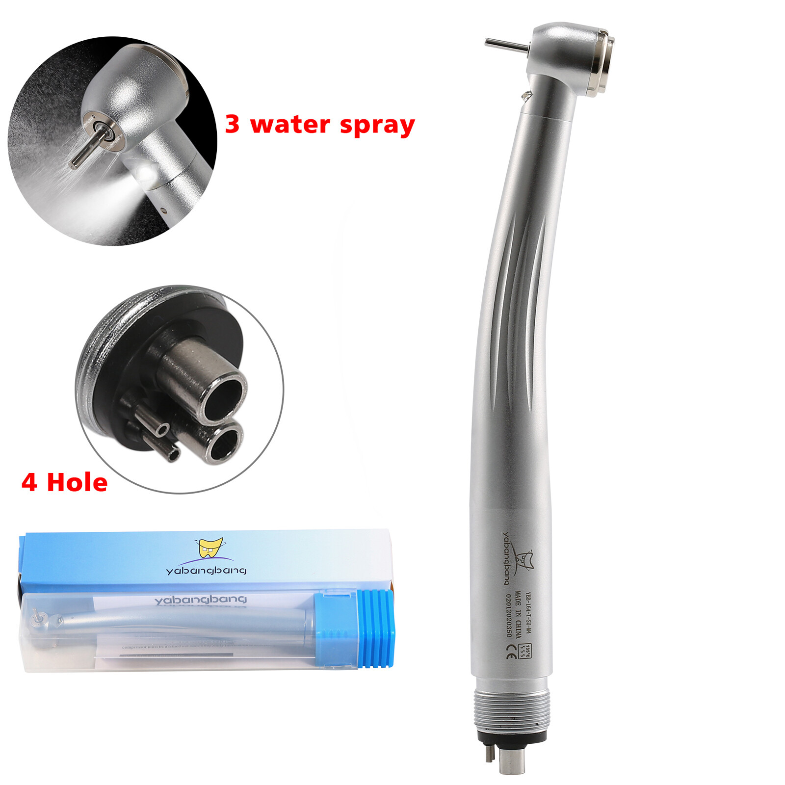 Yabangbang E-generator Dental LED Fiber Optic High Speed Handpiece 4 hole YBM