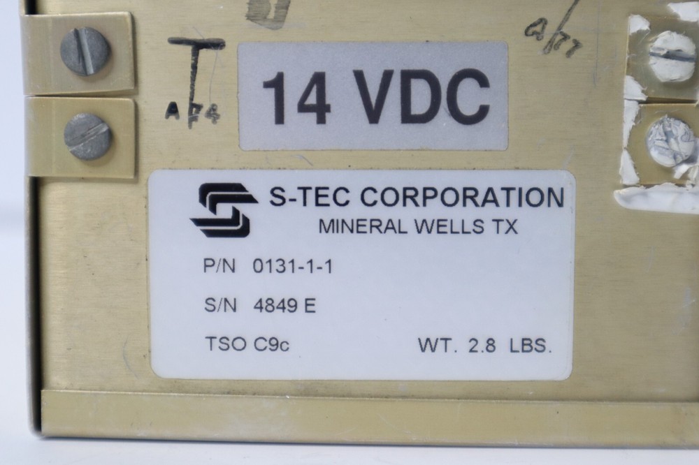 S-TEC Corp 0131-1-1 Autopilot Controller (14V)