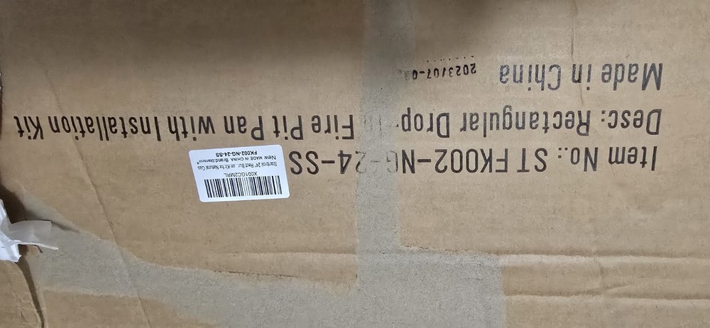 Stanbroil 24” Rectangular Drop-In Fire Pit Pan | Natural Gas | Spark Ignition |