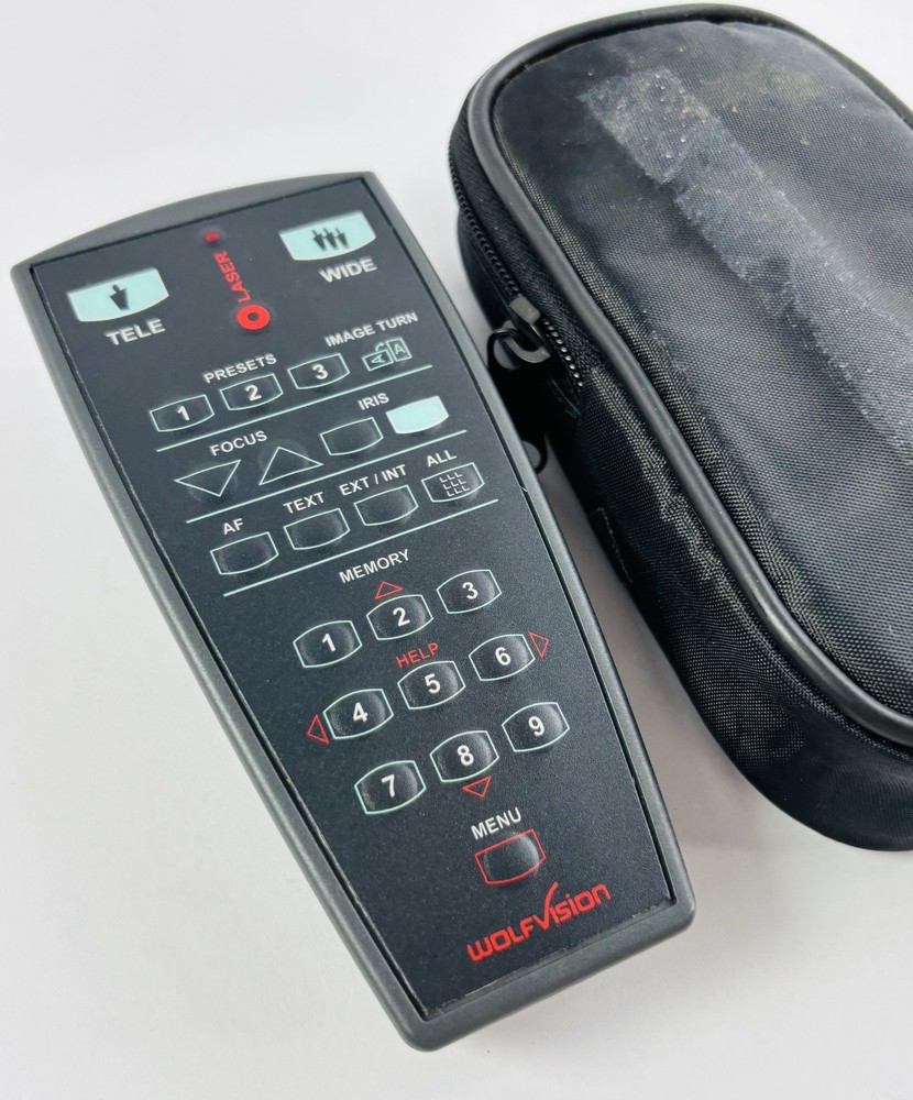 WolfVision Visualizer Remote Control with Case - Tested & Working - Genuine
