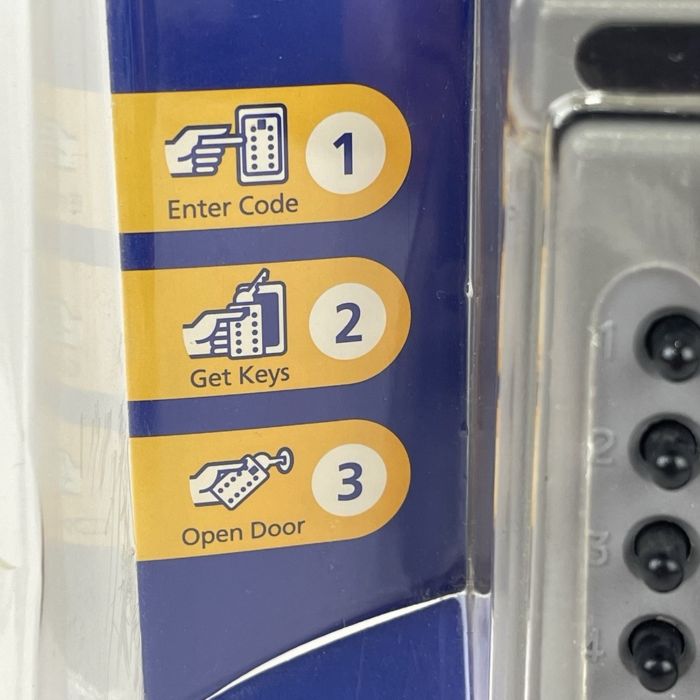 NEW Kidde Access Point Spare 5 Key Storage Push Button Combination Lock Titanium