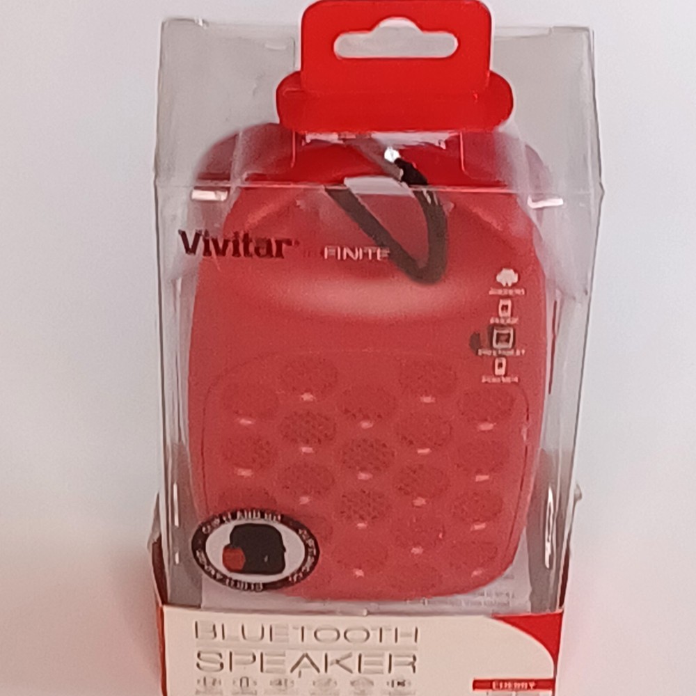 Speaker Bluetooth Portable Vivitar Cherry Red