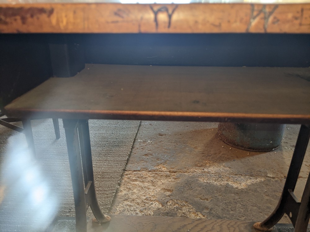 Vintage student school desk