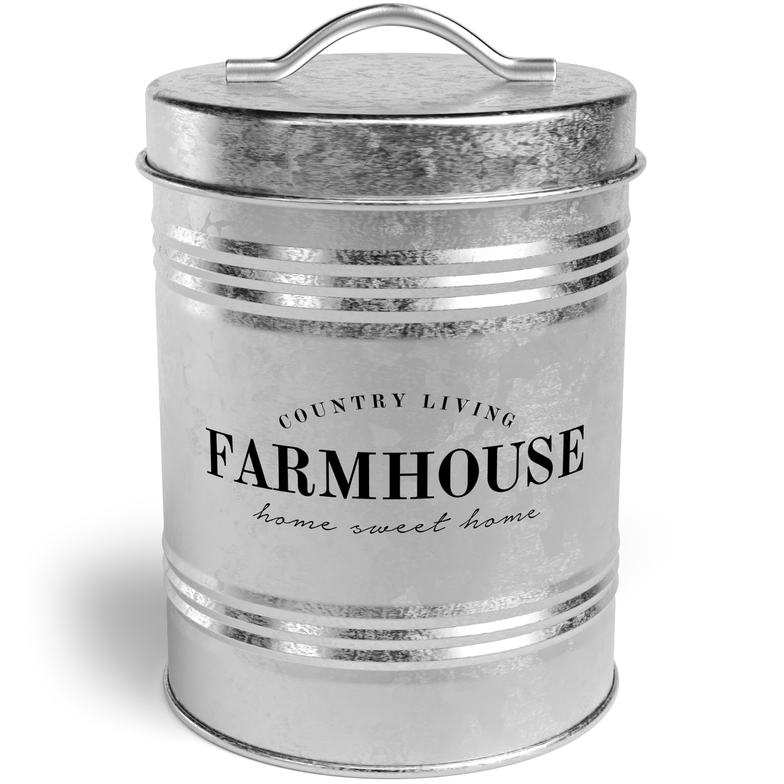 Amici Home Farmhouse Galvanized Metal Canister - 76 Oz