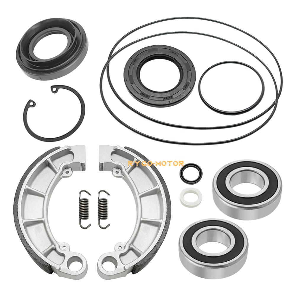Rear Brake Drum Bearing Seals &Shoes Kit for Honda Rancher 350 400 TRX350 TRX400