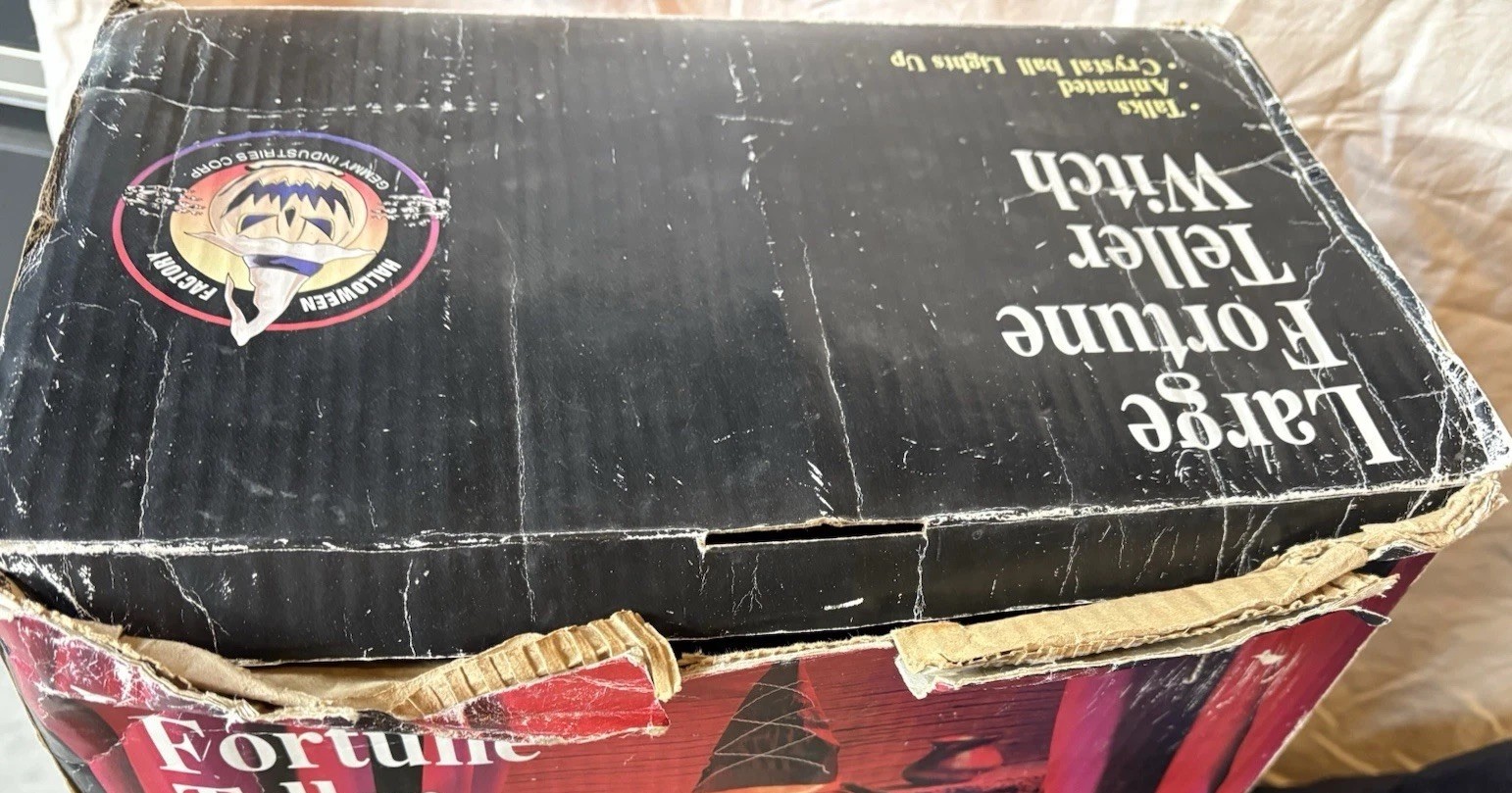 Gemmy Halloween Large Fortune Teller Witch Animated Electric Talks Hands Move26"