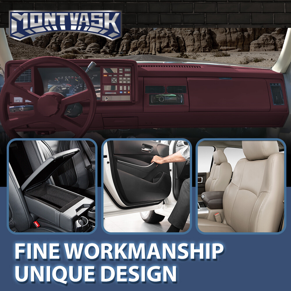 Fit For 1988-1994 Chevy GMC C/K Truck Suburban Blazer Dashboard Dash Core Red