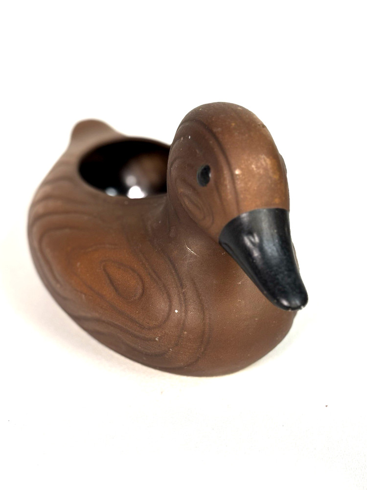 12" Long Brown Ceramic FTD Duck 1981
