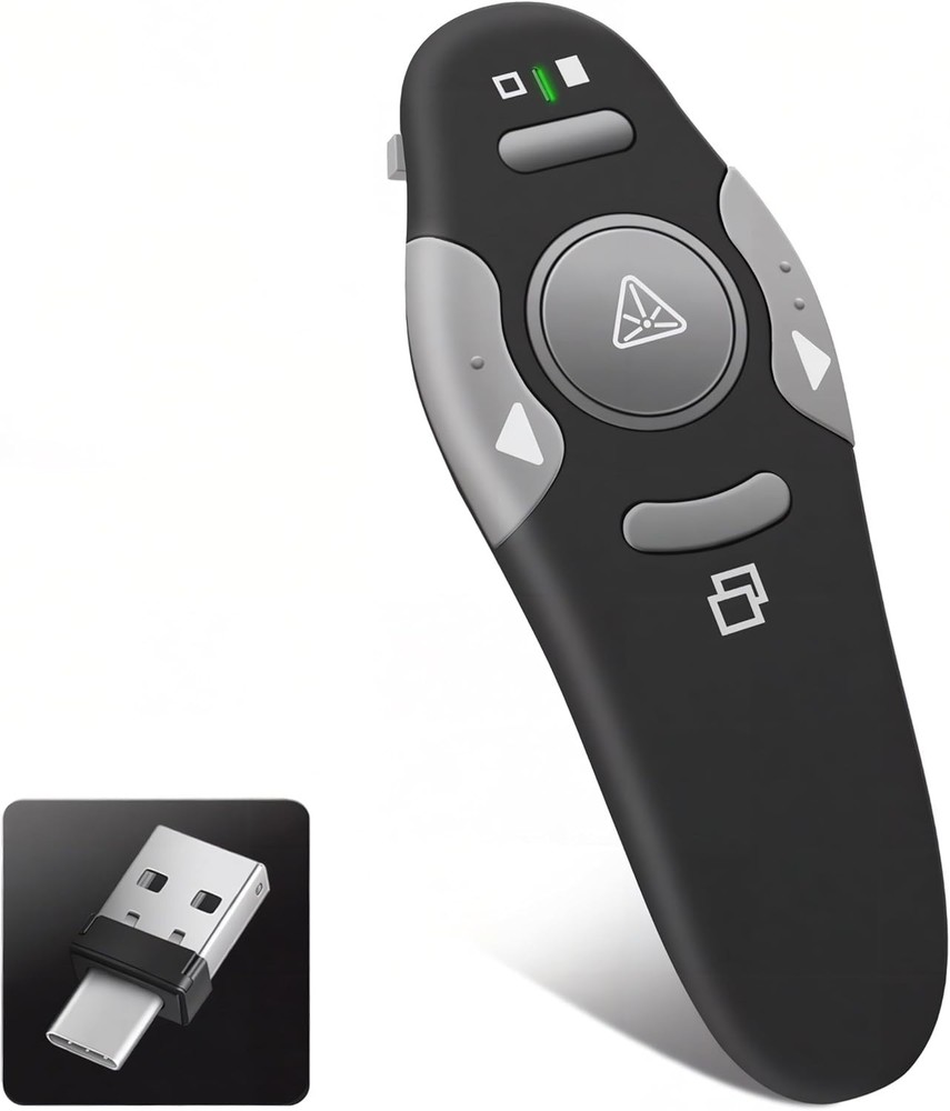 Presentation Clicker Remote, Type C&USB Wireless Presenter, PowerPoint Clicke...