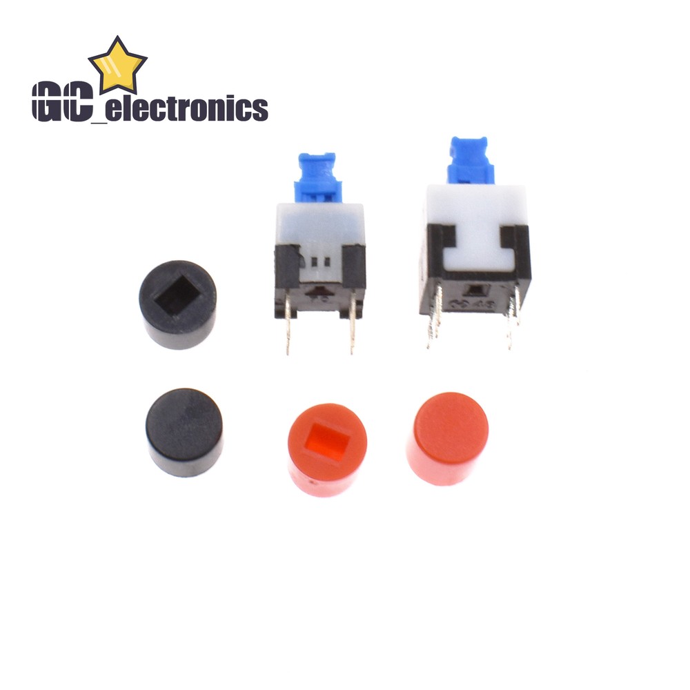 Tactile Push Button Switch 7X7/8X8mm Cap 6Pin Square Self-locking/no Lock DIP