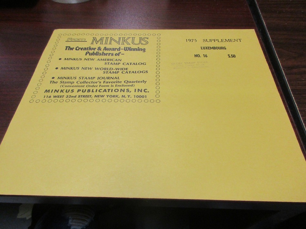 "MINKUS" 1975  SUPPLEMENT  LUXEMBOURG  #16  W/FREE SHIPPING!!!
