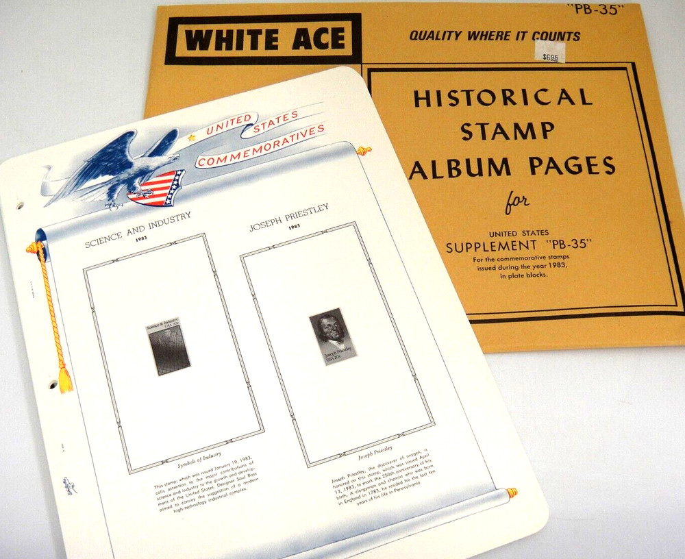 White Ace 1983 U.S. Commemorative Plate Blocks Supplement PB-35 NOS
