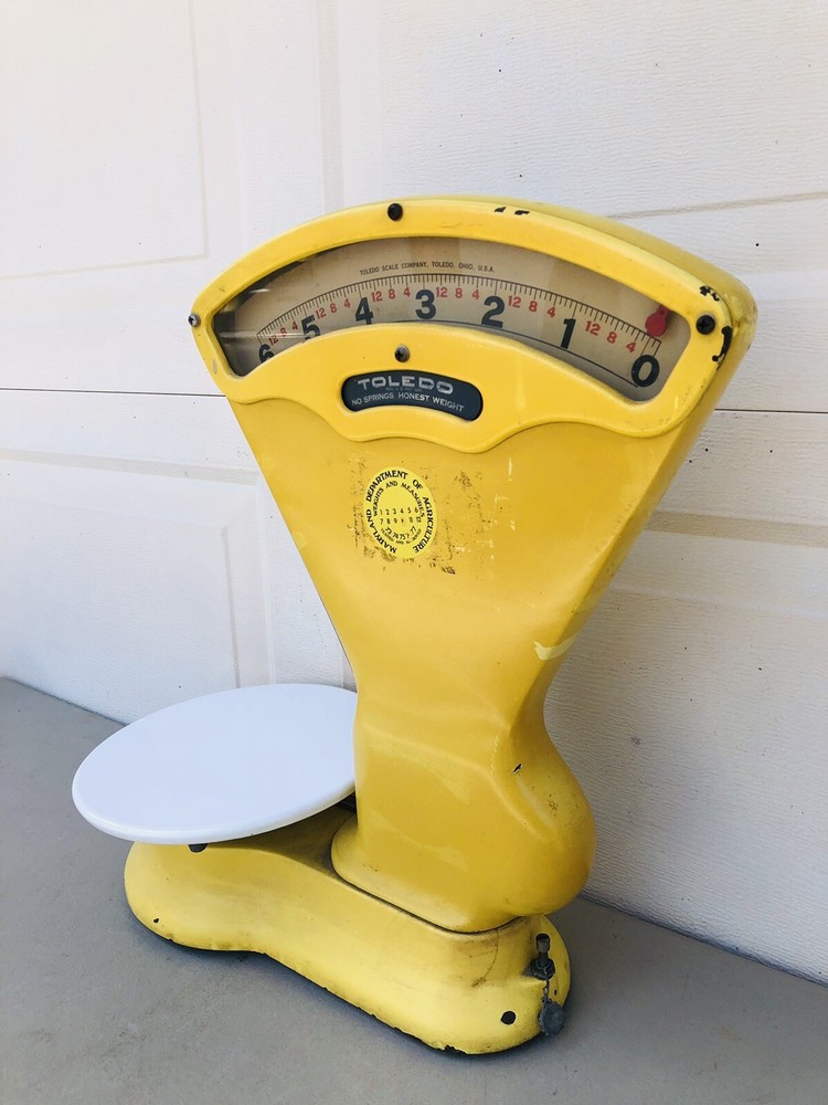 ANTIQUE TOLEDO CANDY SCALE Model 407 Yellow