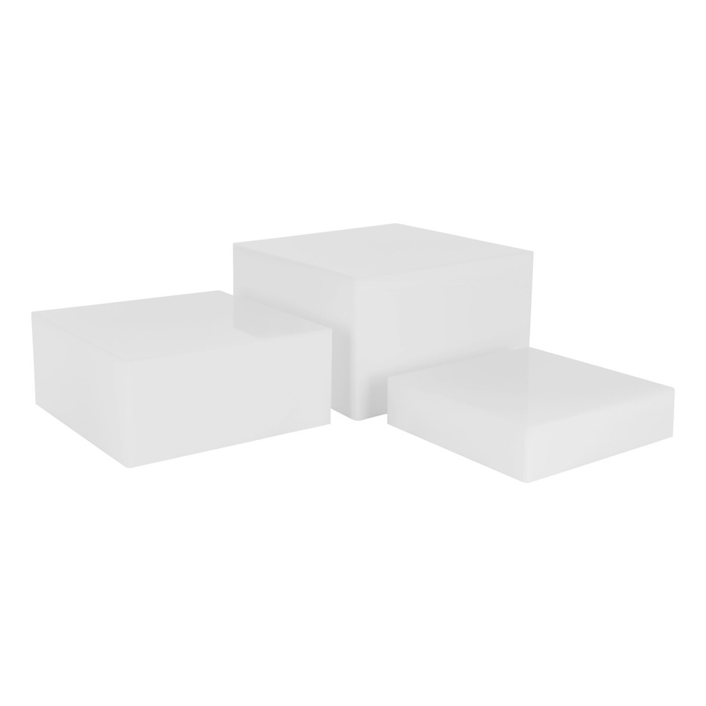 Acrylic Cube Dessert Table Display Nesting Riser with Hollow Bottoms 8"+9"+10"