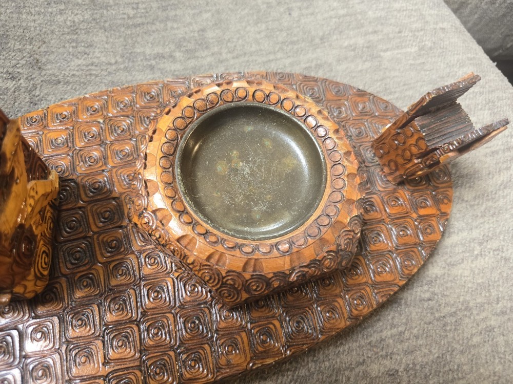 Wooden Pipe With Ashtray/pipe Holder