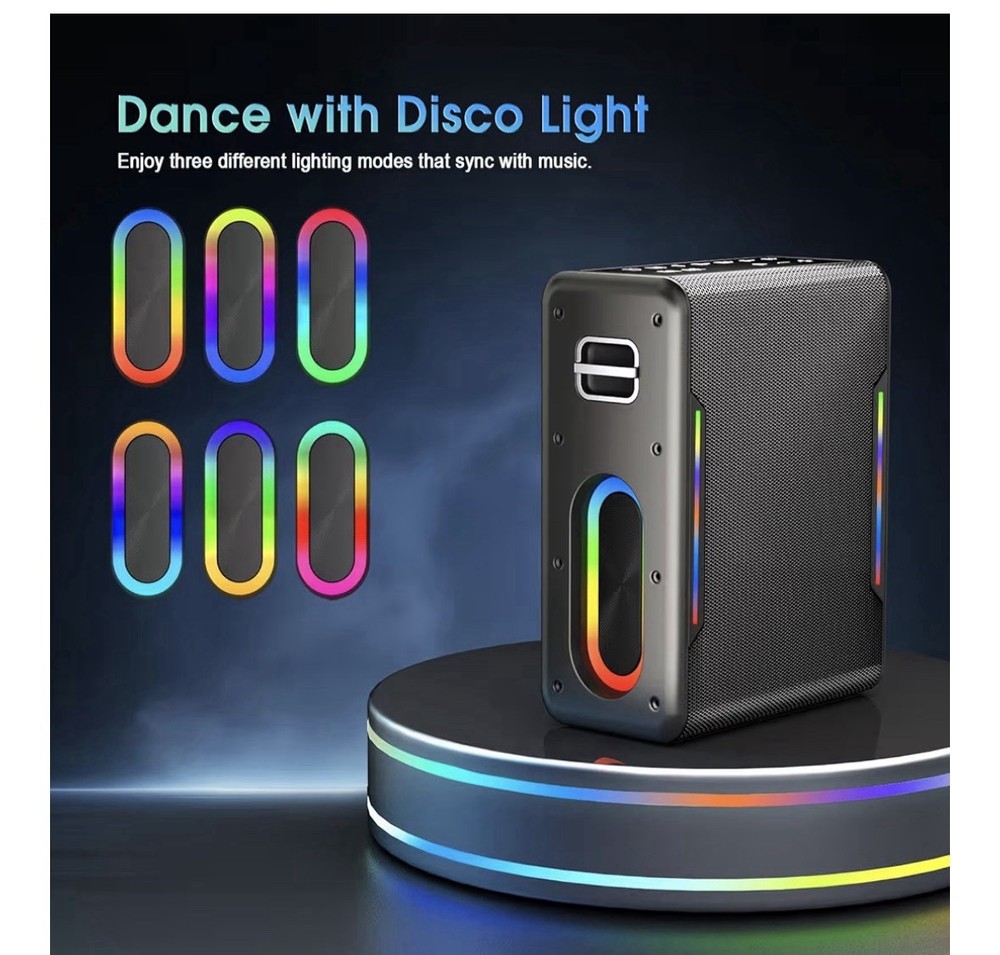 Karaoke Machine with Two Wireless Microphones, Powerful Portable Bluetooth...