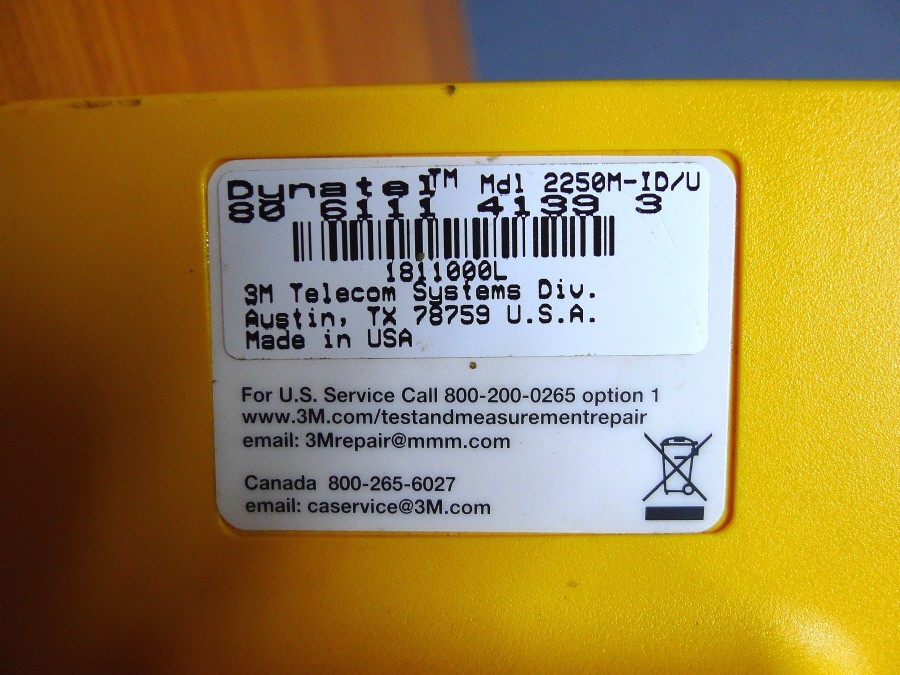 3M Dynatel 2250 Cable Locator, 2250M Cable, Pipe Locator READ!