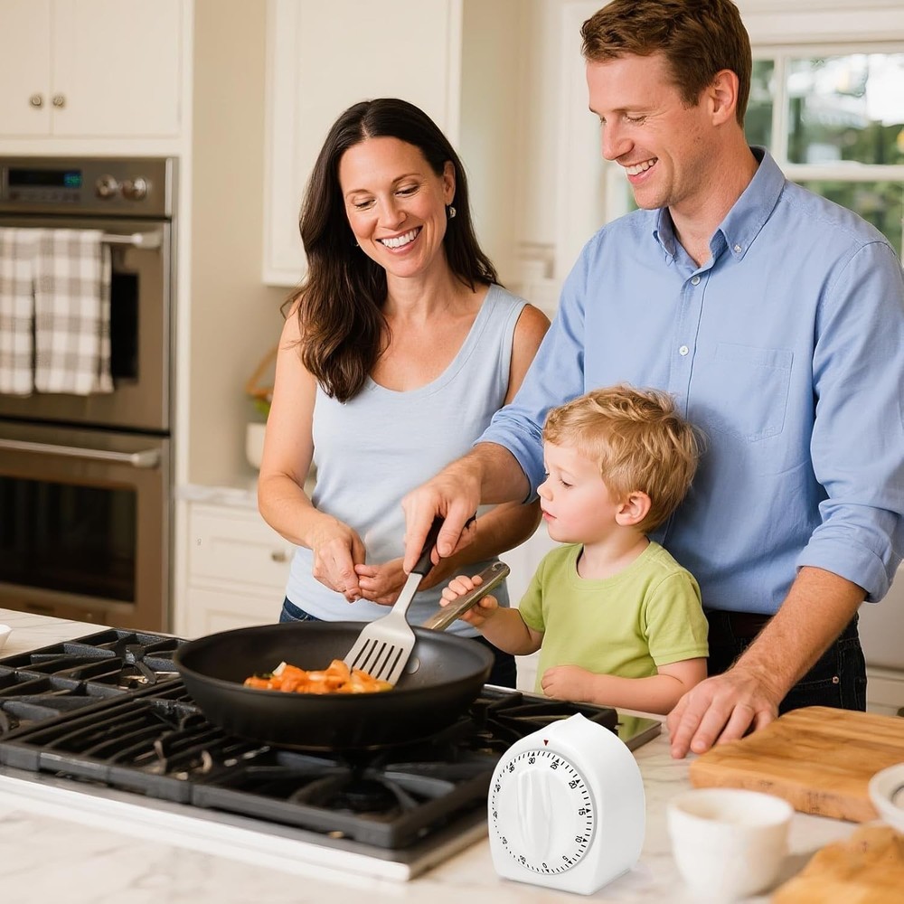 Kitchen Timers for Cooking, 60 Minute Wind Up - Chef Cooking Timer with Loud ...