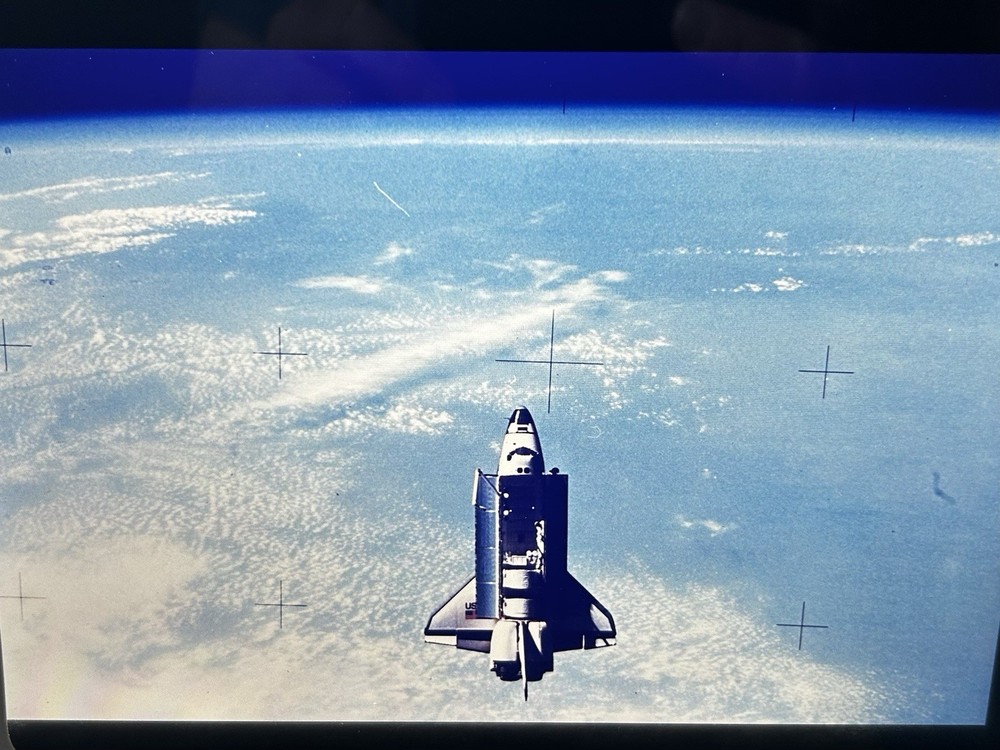 1983 NASA KSC Shuttle Challenger STS-7 Orbits Earth Presentation Transparency
