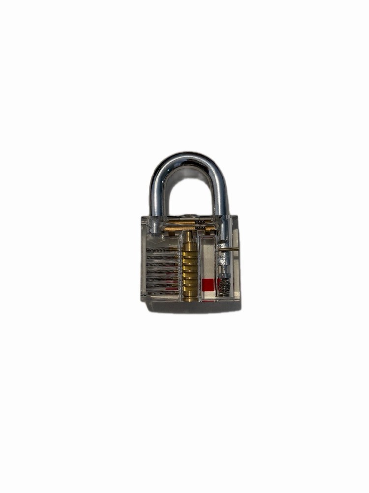 Supreme Transparent Practice Padlock with Keys and Case