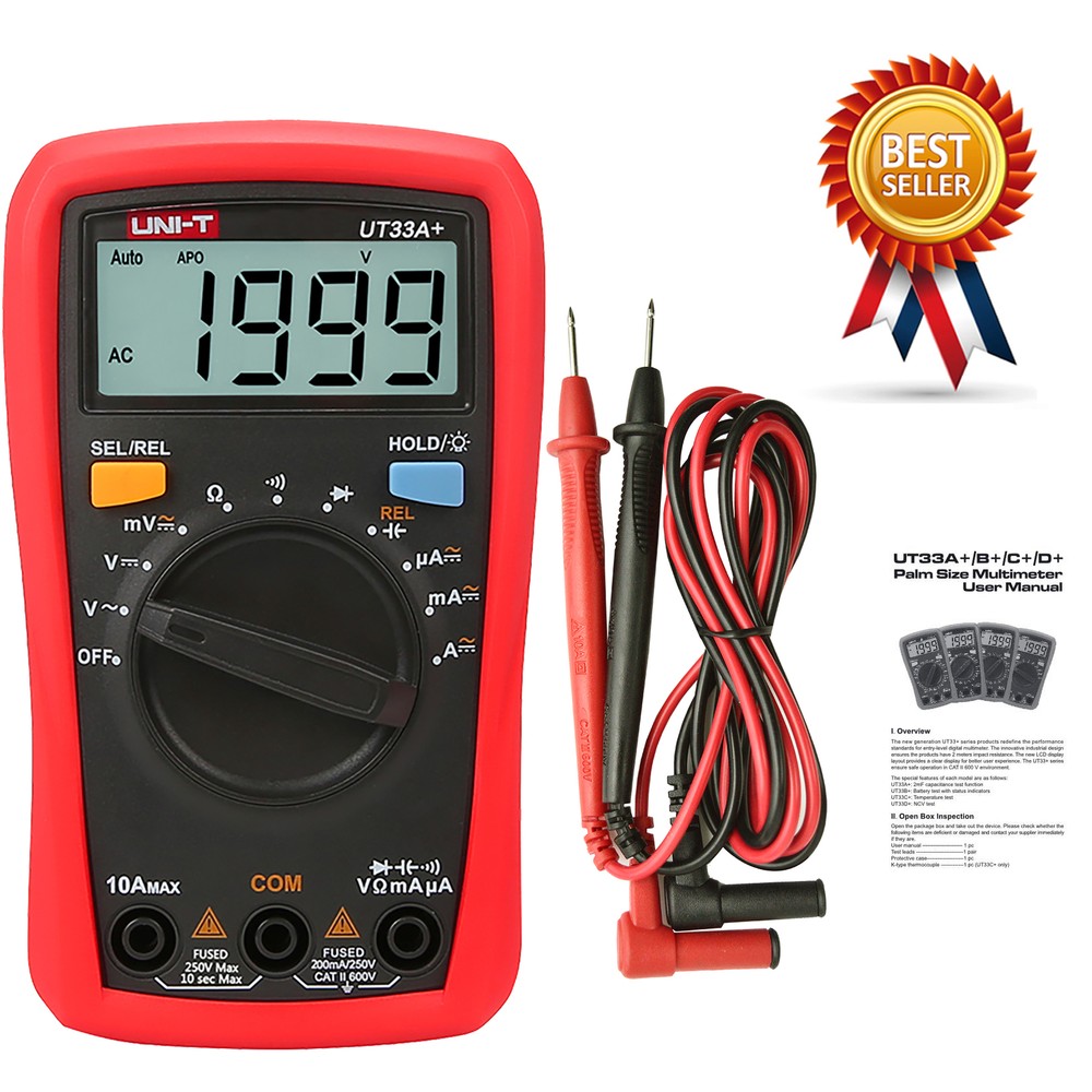 UNI-T UT33A+ Digitalmultimeter Auto Range Spannung Strom Widerstand Messen