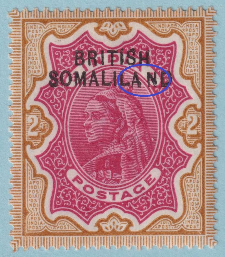 SOMALILAND PROTECTORATE 10 MINT HINGED OG * SPACE BETWEEN "A" AND "N" - JUW