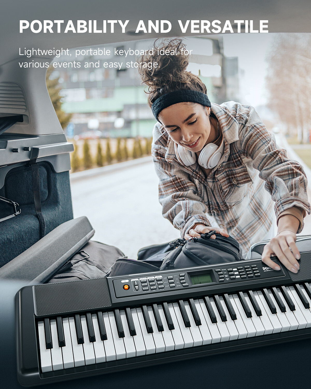 🎹 Donner DEK-200 61 Key Electronic Keyboard With Stool Stand 300 Tones 50 Demo
