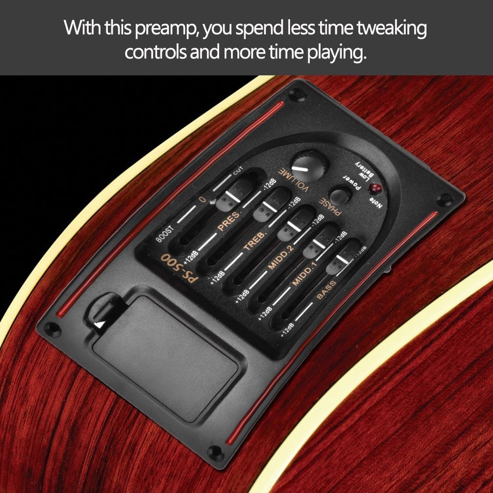 Digital Guitar Preamp Tuner Pickup Equalizer System for Acoustic Guitar