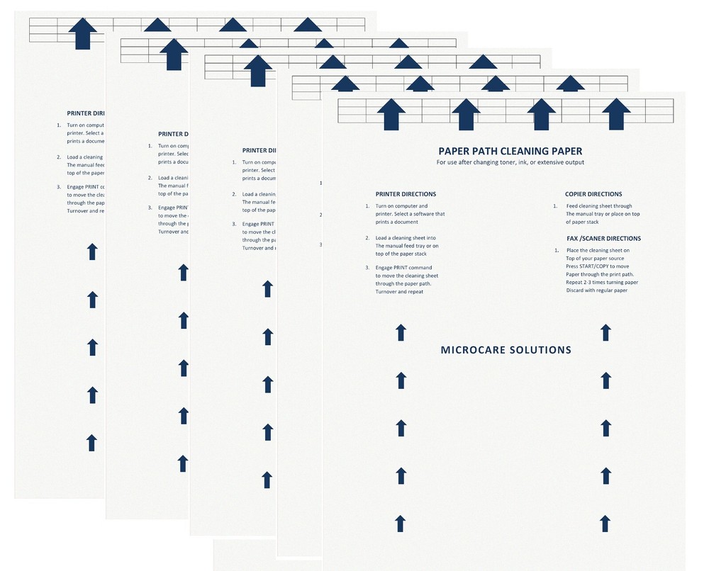 Laser & inkjet Printer Cleaning Sheet (8.5 x 11") 5 Sheets