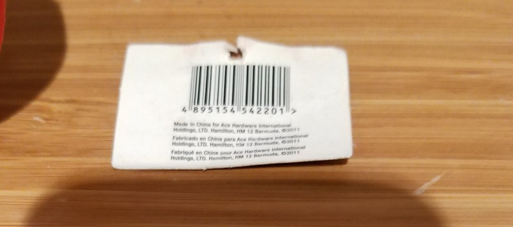 NOS Ace Hardware 10".x 5/8" Brick Chisel Square New on card Plastic grip
