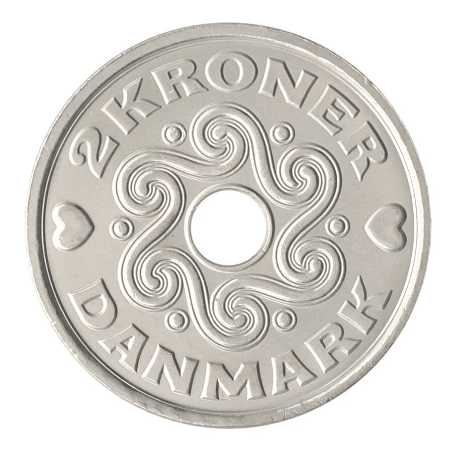 Denmark 2 Kroner, 2022, KM #874, Mint