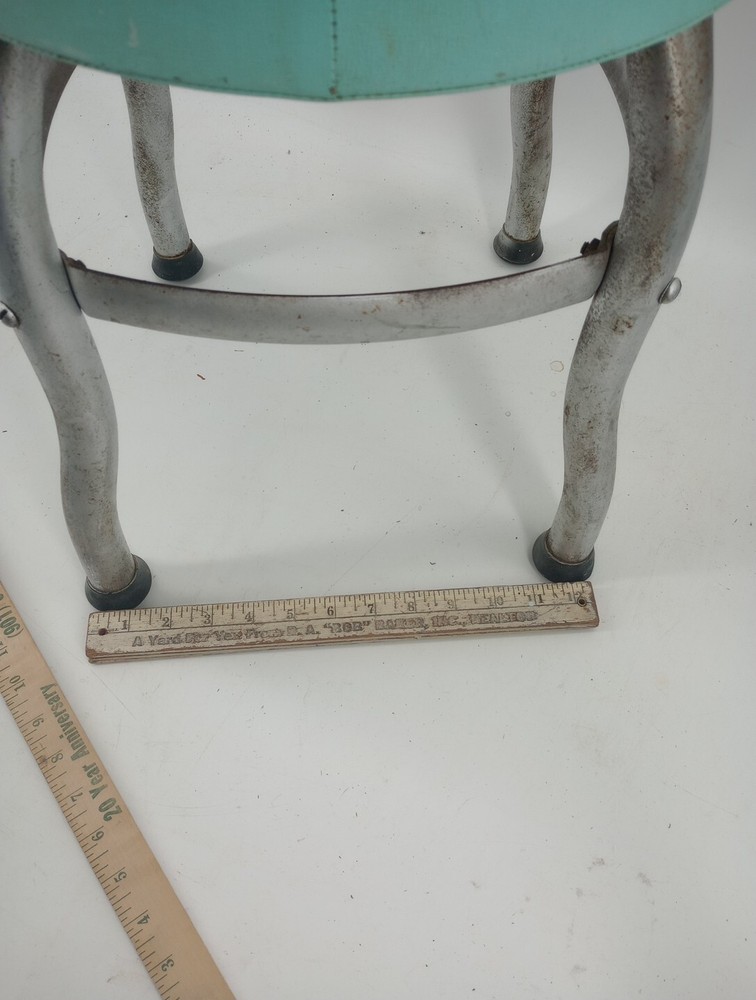 Vintage Industrial Shop Stool Round