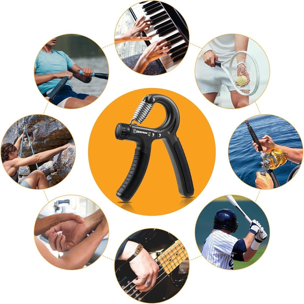 Lightweight Portable Grip Strength Trainer for Ultimate Hand Strength - 2 Pack