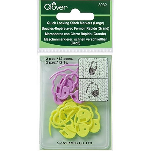 3032 Quick Locking Stitch Markers Large 2.5" Height x 2.5" Length x 0.4" Width