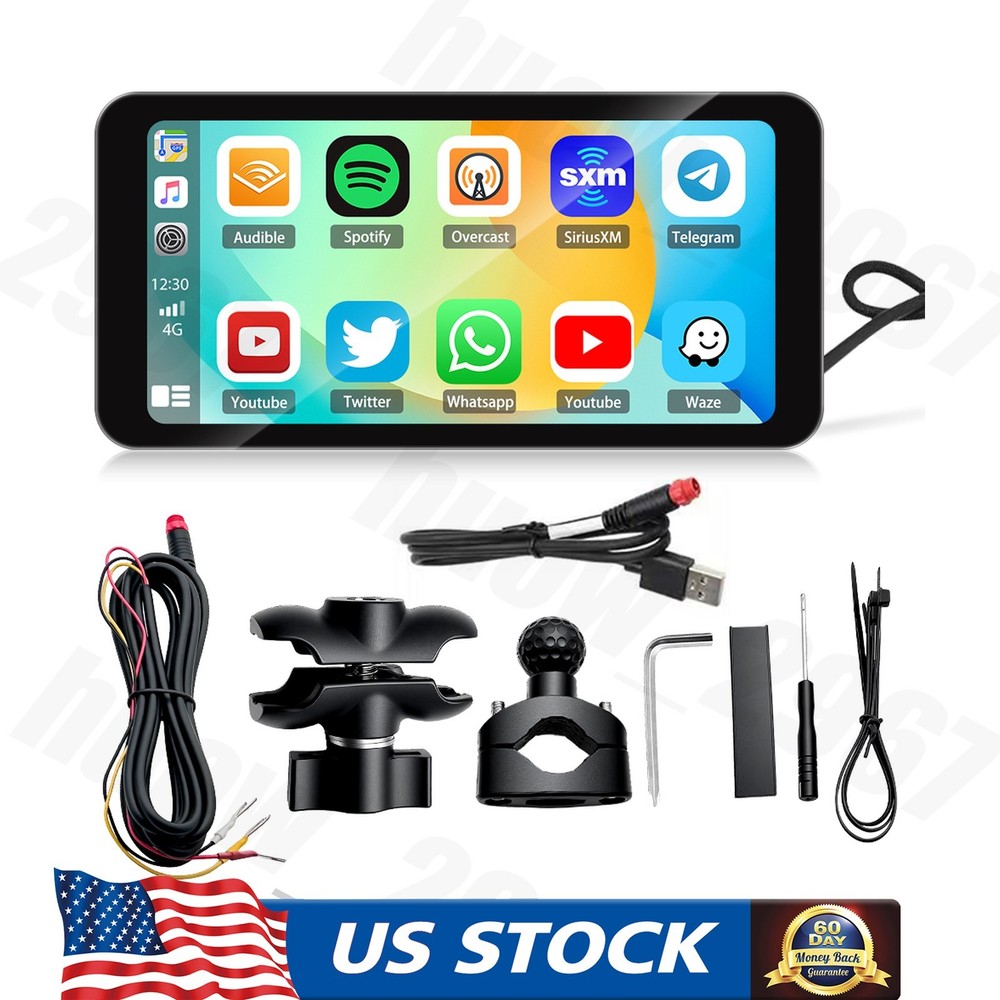 Linux-based Motorcycle Infotainment System Dashcam 6.3-inch Display Waterproof