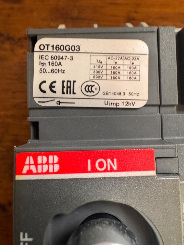 ABB OT160G03 DISCONNECT SWITCH