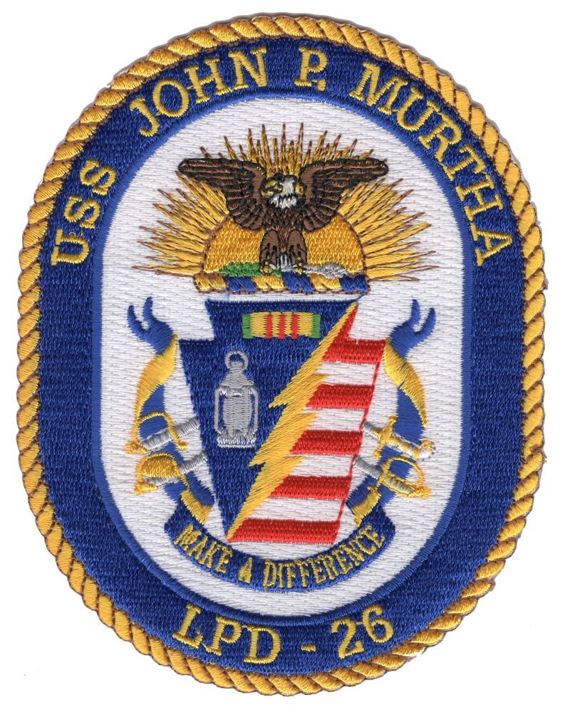 USS John R Murtha LPD-26 Transport Dock Ship Patch